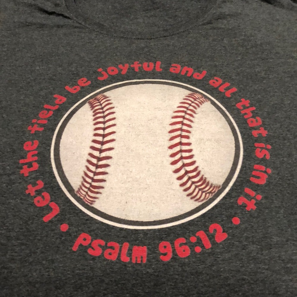 Womens XXL baseball Psalm 96:12 tshirt